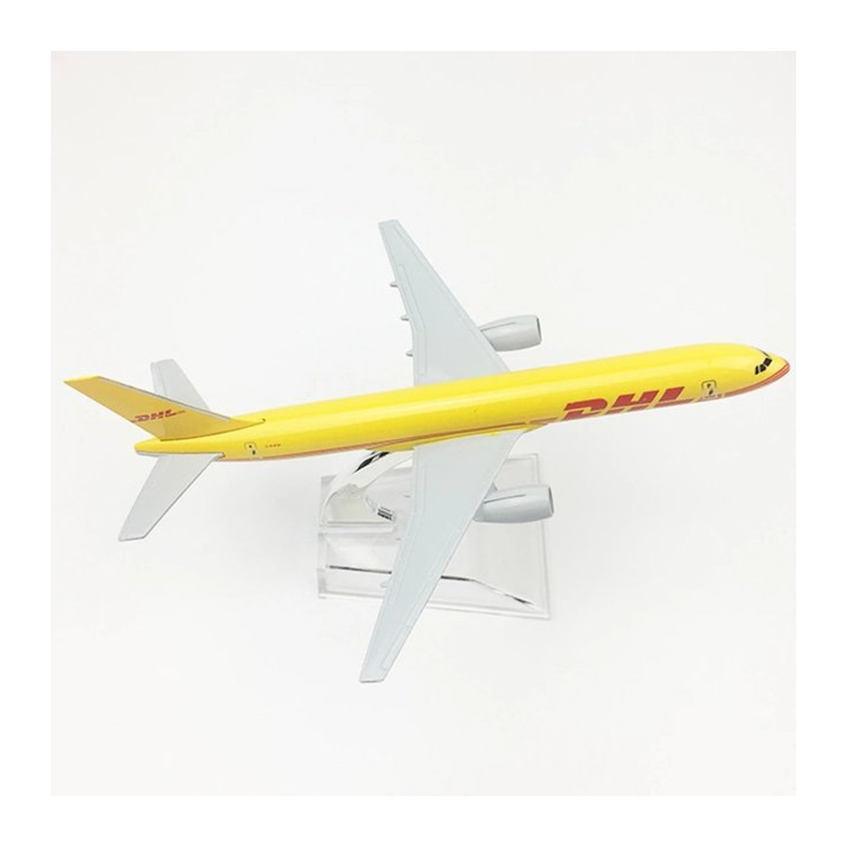 ZOCO Modellflugzeug DHL Express B777 in Gelb, Maßstab 1:400, Metalllegierung, 16 cm Länge - Bild 1