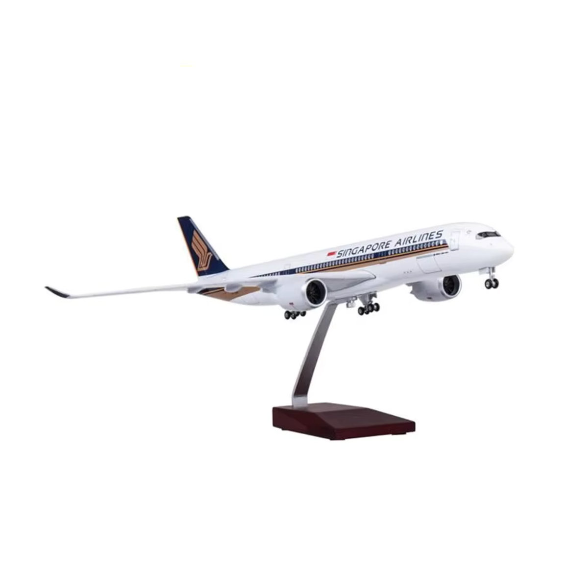 ZOCO Singapore A350 Flugzeug Modell aus Kunstharz in Weiß, Maßstab 1:142, Länge: 47 cm - Bild 3