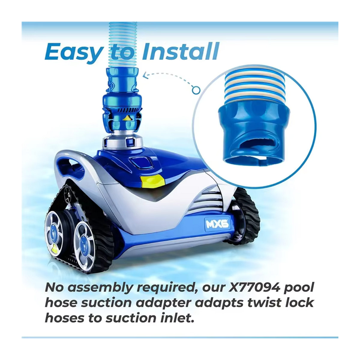 Zodiac MX6 MX8 Schwimmbad Staubsauger Schlauchadapter für Schwimmbadreiniger - Bild 2