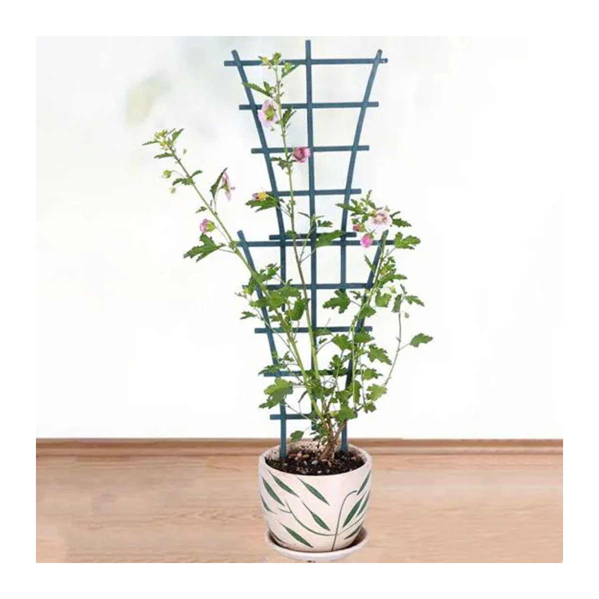 Zoeyi Pflanzenklettergerüst Stapelbare Stützgitter aus Kunststoff in Weiß für Zimmerpflanzen und Gartenpflanzen - Bild 3