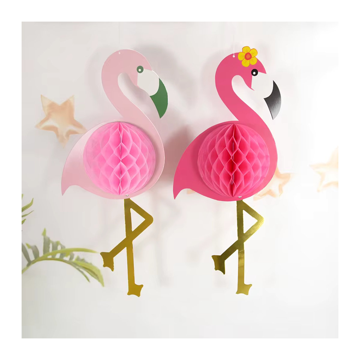 ZQCXLD Flamingo Waben Papier Ball Dekoration in Rosa für Hawaii und Geburtstagspartys - Bild 5