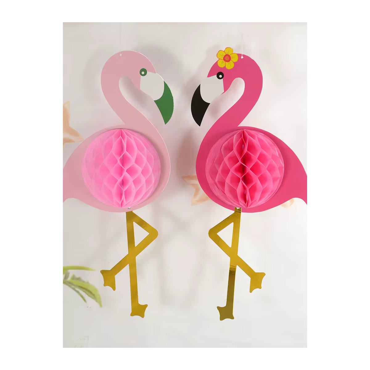ZQCXLD Flamingo Waben Papier Ball Dekoration in Rosa für Hawaii und Geburtstagspartys - Bild 7