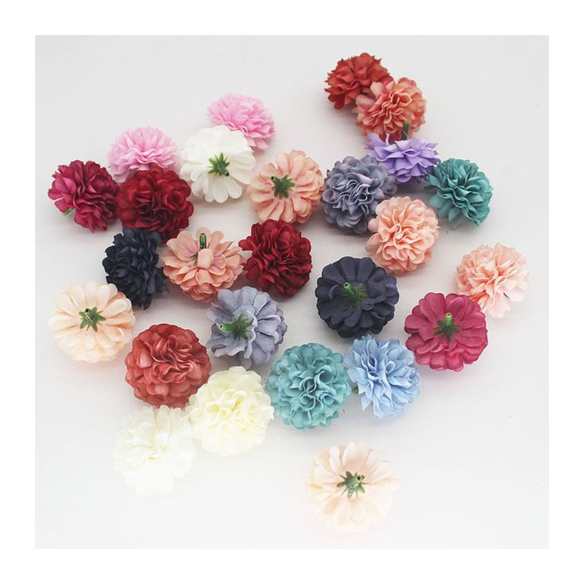 ZQCY Künstliche Blumen aus Seide in Lila und Mehrfarbig, Hortensien und Nelken für Hochzeit, Dekoration und DIY-Projekte - Bild 1