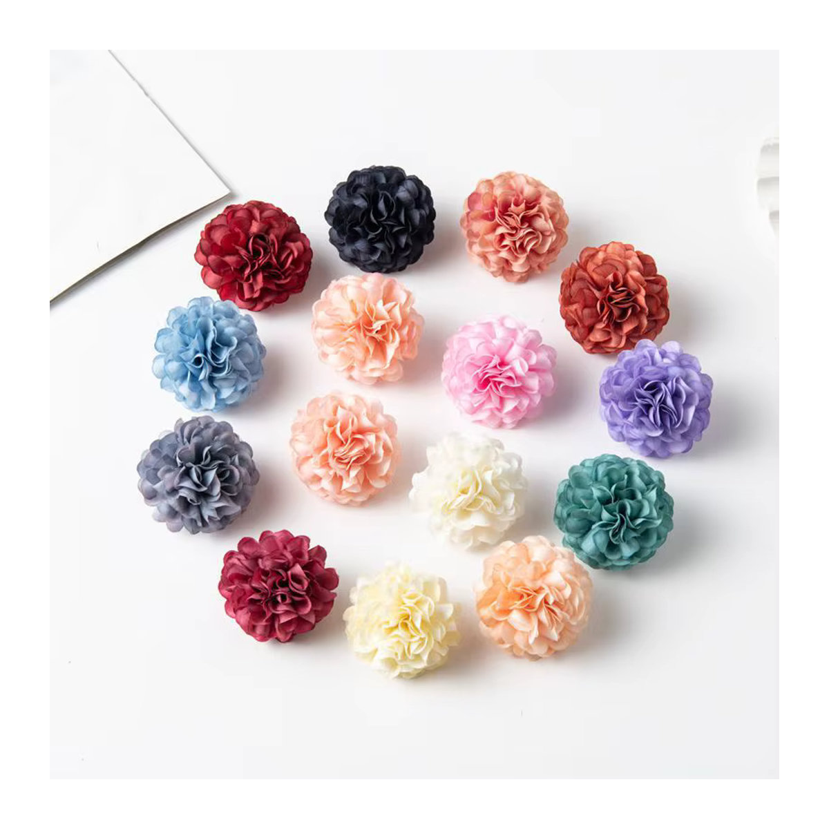 ZQCY Künstliche Blumen aus Seide in Lila und Mehrfarbig, Hortensien und Nelken für Hochzeit, Dekoration und DIY-Projekte - Bild 2