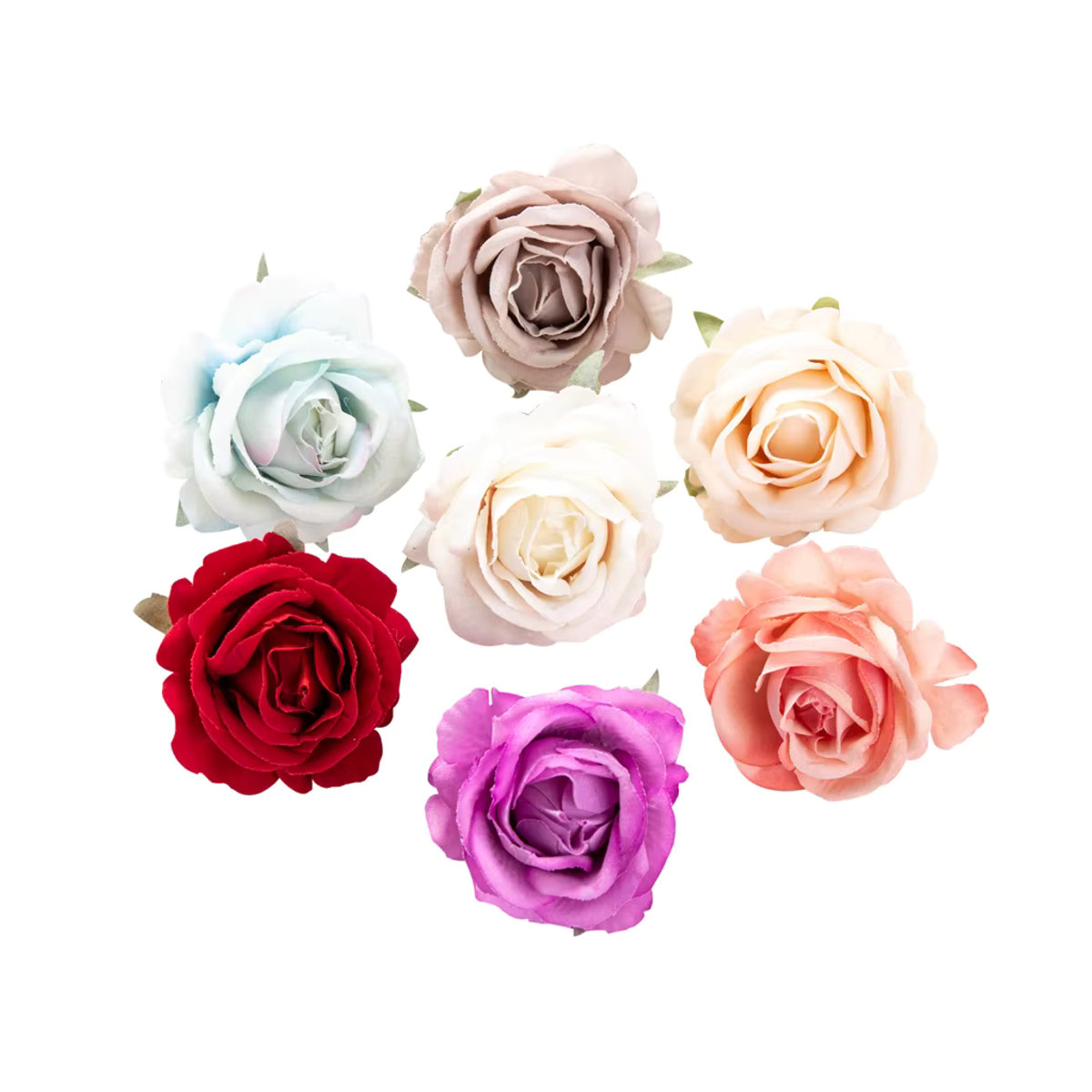 ZQCY Künstliche Flanell Rosen in Weiß und Mehrfarbig für Hochzeit und DIY-Dekoration - Bild 5
