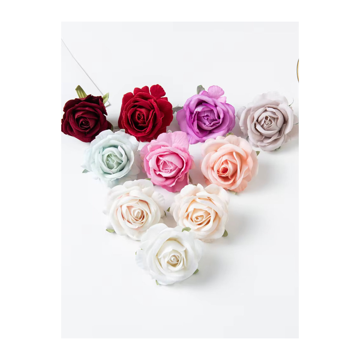 ZQCY Künstliche Flanell Rosen in Weiß und Mehrfarbig für Hochzeit und DIY-Dekoration - Bild 6