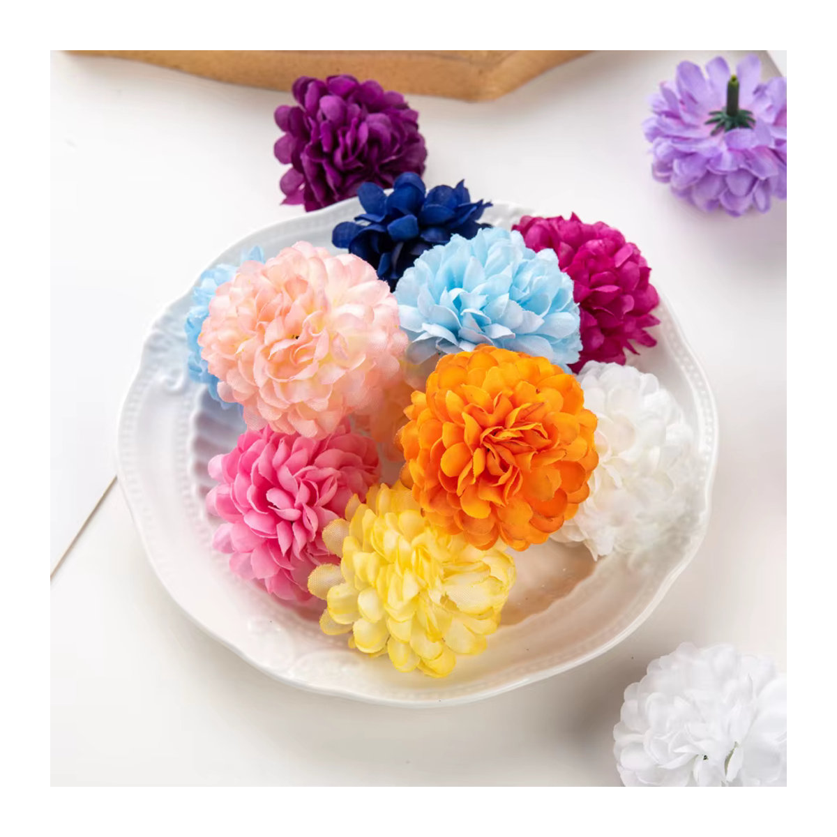ZQCY Künstliche Hortensie aus Seide, Mehrfarbig, Florale Dekoration für Hochzeit, Garten und Raumdekoration - Bild 5