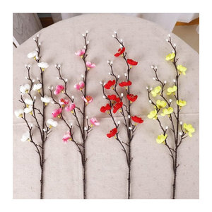 ZQCY Künstliche Kirschblüten Zweige aus Textil in Rosa und Mehrfarbig für Dekoration und Hochzeiten