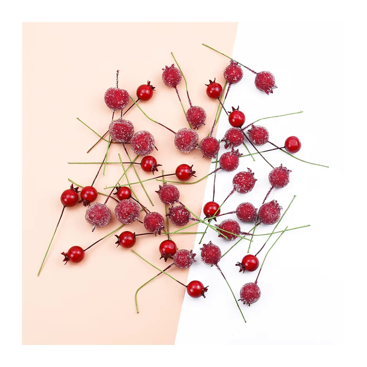 ZQCY Künstliche Kirschen aus Schaumstoff in Rot für DIY-Dekoration und Scrapbooking - Bild 3