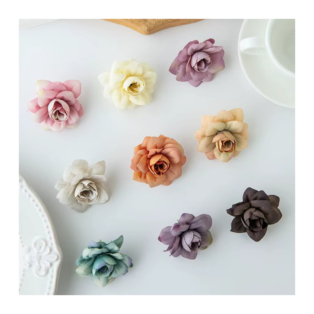 ZQCY Künstliche Narzissen Blumen aus Seide, Mehrfarbiger Brautstrauß für Hochzeit und Dekoration - Bild 2
