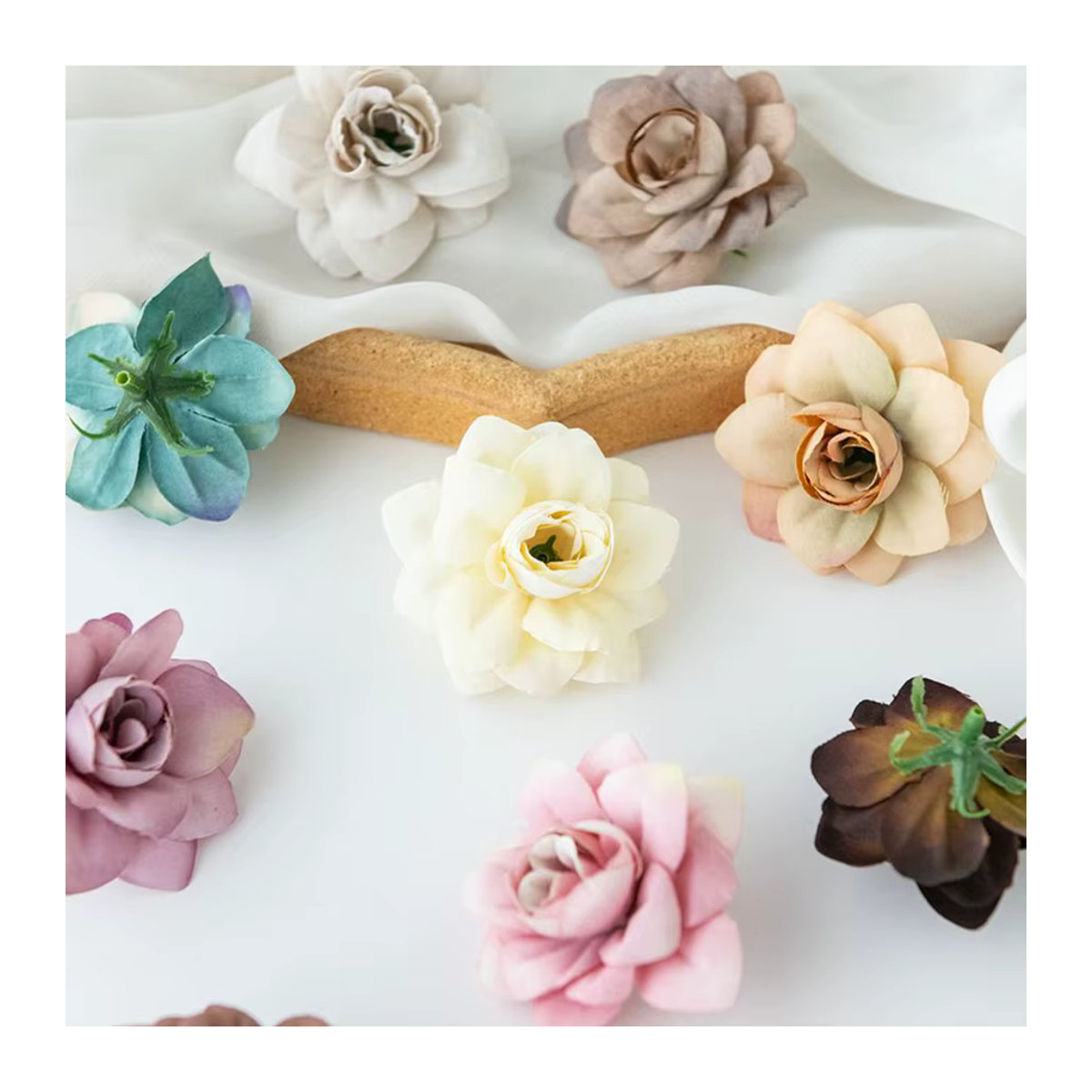 ZQCY Künstliche Narzissen Blumen aus Seide, Mehrfarbiger Brautstrauß für Hochzeit und Dekoration - Bild 4