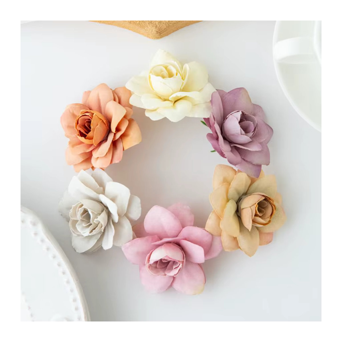 ZQCY Künstliche Narzissen Blumen aus Seide, Mehrfarbiger Brautstrauß für Hochzeit und Dekoration - Bild 5