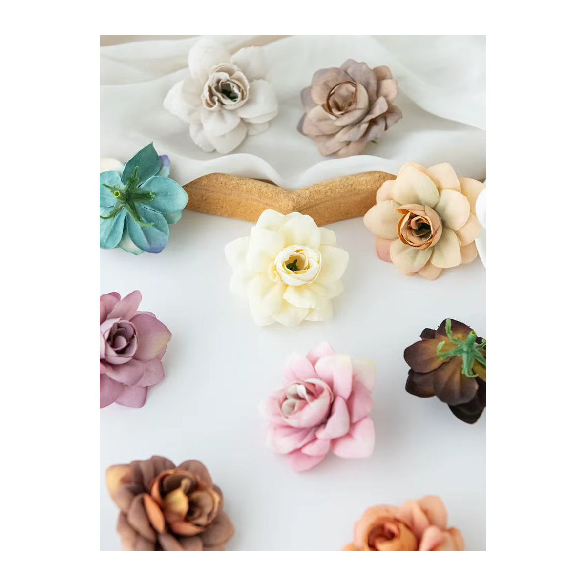 ZQCY Künstliche Narzissen Blumen aus Seide, Mehrfarbiger Brautstrauß für Hochzeit und Dekoration - Bild 6