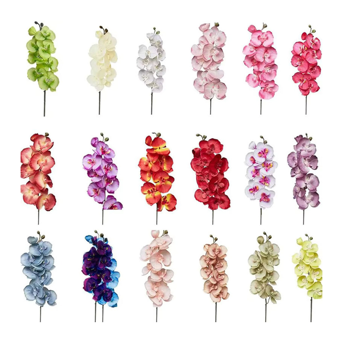 ZQCY Künstliche Orchideen mit Schmetterlingen in Weiß, Textil-Blumenstrauß für Tischdekoration, Hochzeit und Garten - Bild 2