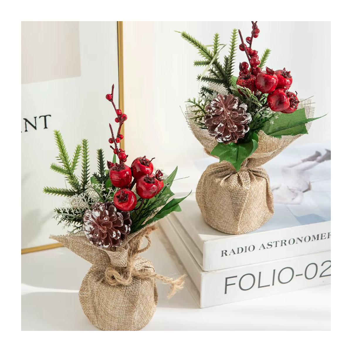 ZQCY Künstliche Pflanze in mehrfarbigem Floral-Design im Topf für Wohnzimmer, Garten und Dekoration - Bild 1