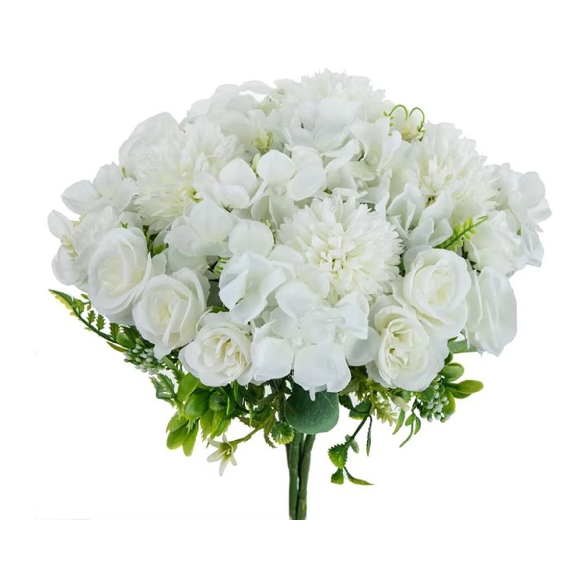 ZQCY Künstliche Rosen und Chrysanthemen aus Textil in Beige und Weiß für Hochzeiten und Raumdekoration - Bild 1