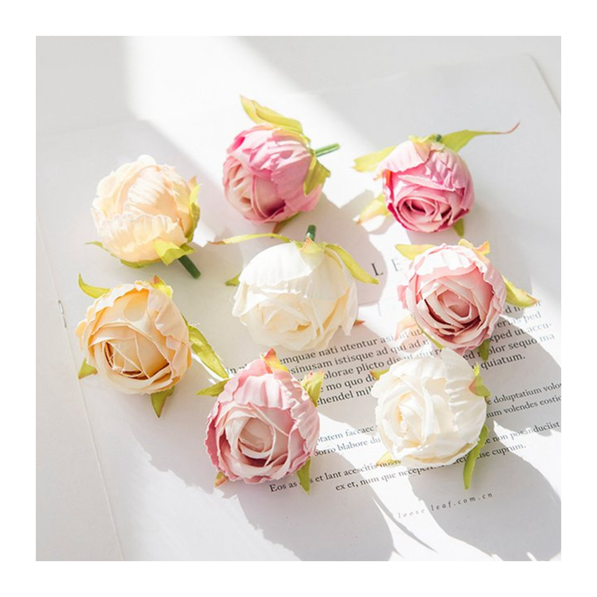 ZQCY Künstliche Rosen und Teeknospen aus Textil in Mehrfarbig für Hochzeitsdekoration und DIY-Geschenke - Bild 1