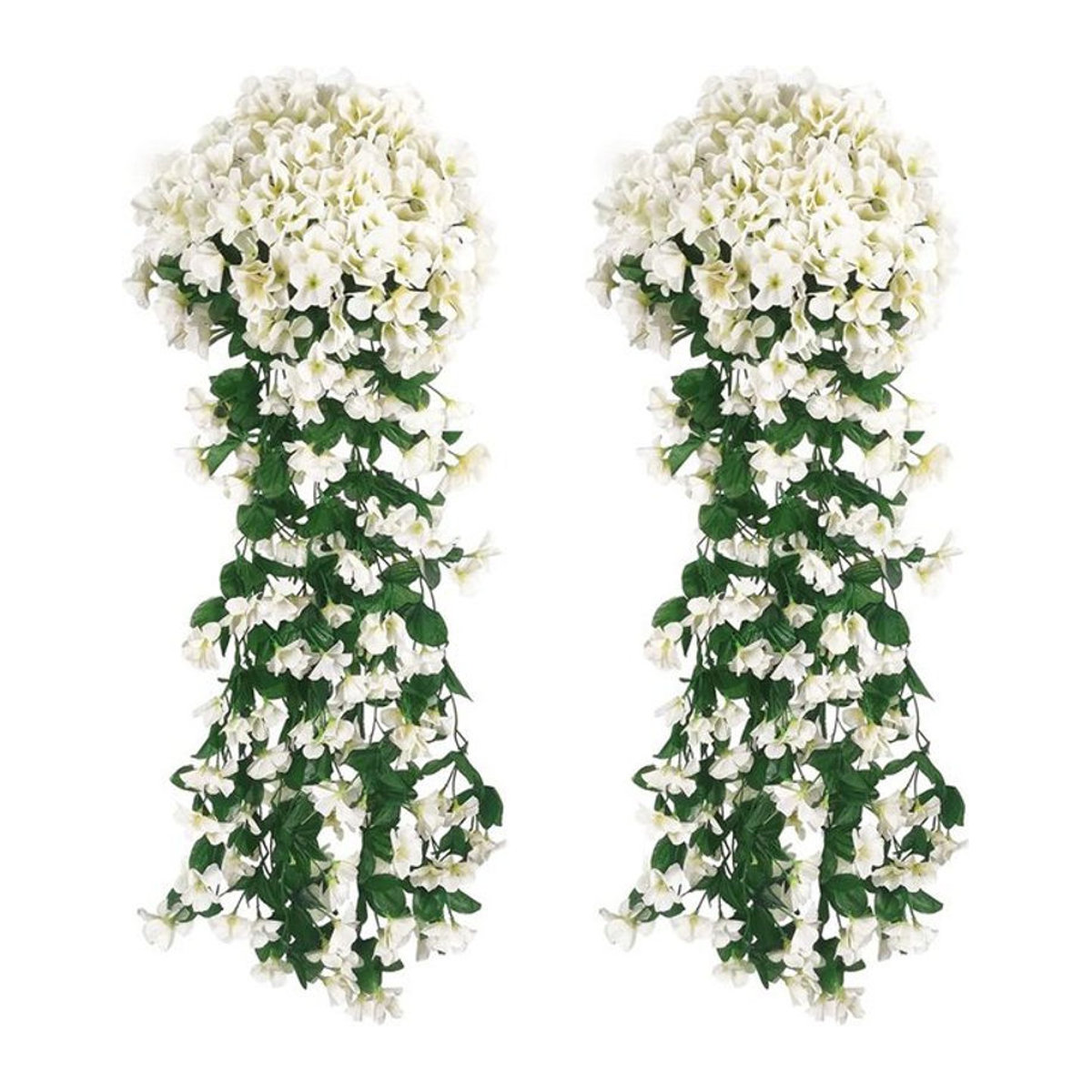 ZQCY Künstliche Rosenrebe in Weiß zur Wanddekoration für Hochzeit und Weihnachten - Bild 1
