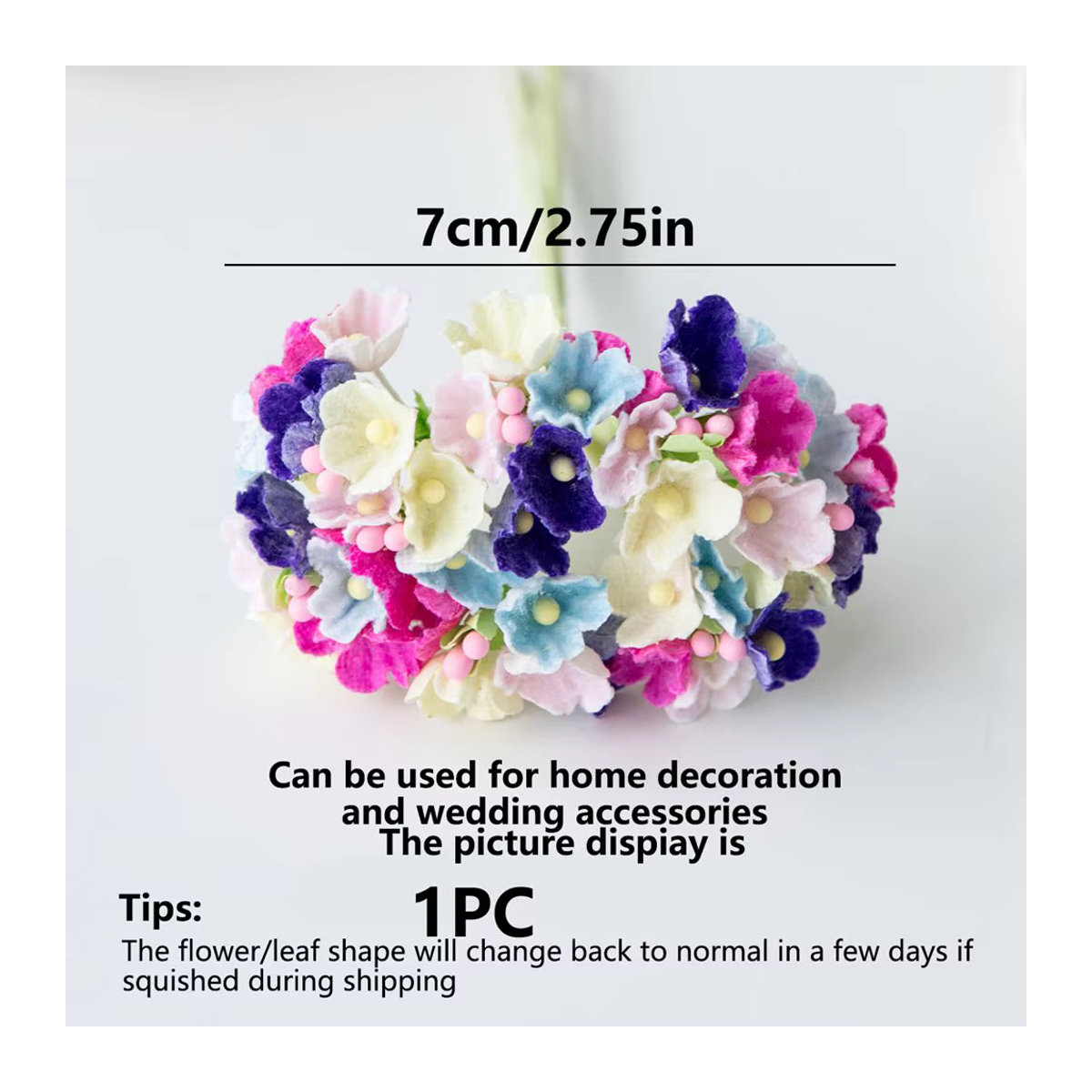 ZQCY Künstliche Schleierkraut Blumen aus Seide, Mehrfarbiges Textil-Blumenbouquet für Hochzeit, Garten und Home Decor - Bild 2