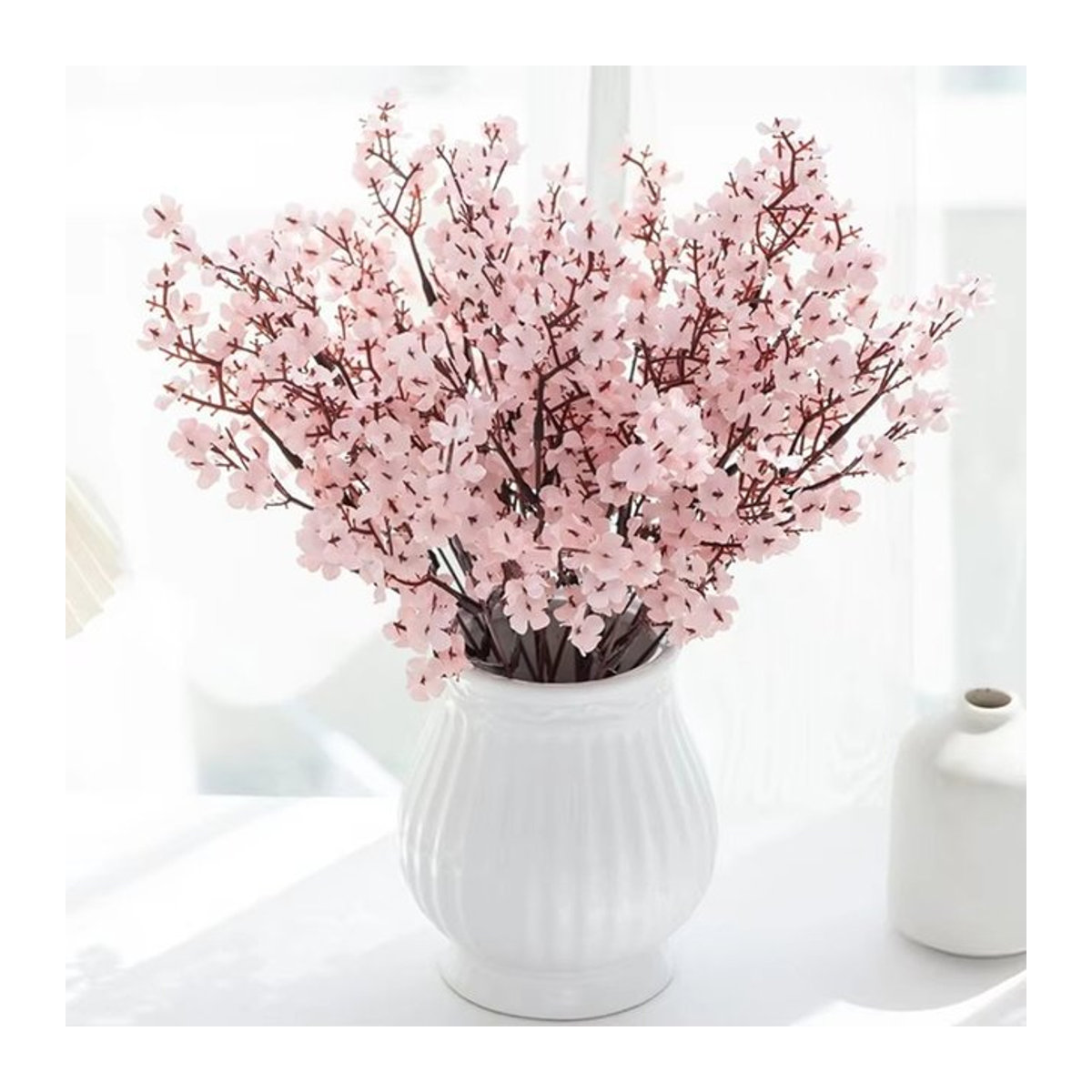 ZQCY Künstliche Seiden-Gypsophila in Pfirsich, Weiß und Rosa für deine Dekoration und Hochzeiten - Bild 1