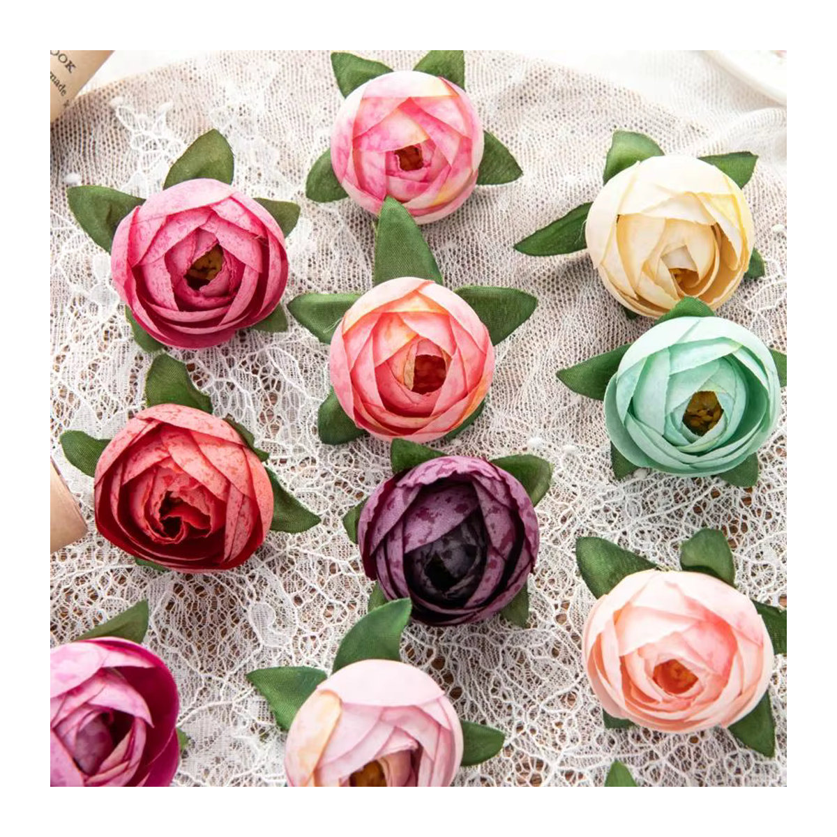 ZQCY Künstliche Tee-Rosenknospen aus Textil in Mehrfarbig für Hochzeiten und Garten-Dekoration - Bild 5