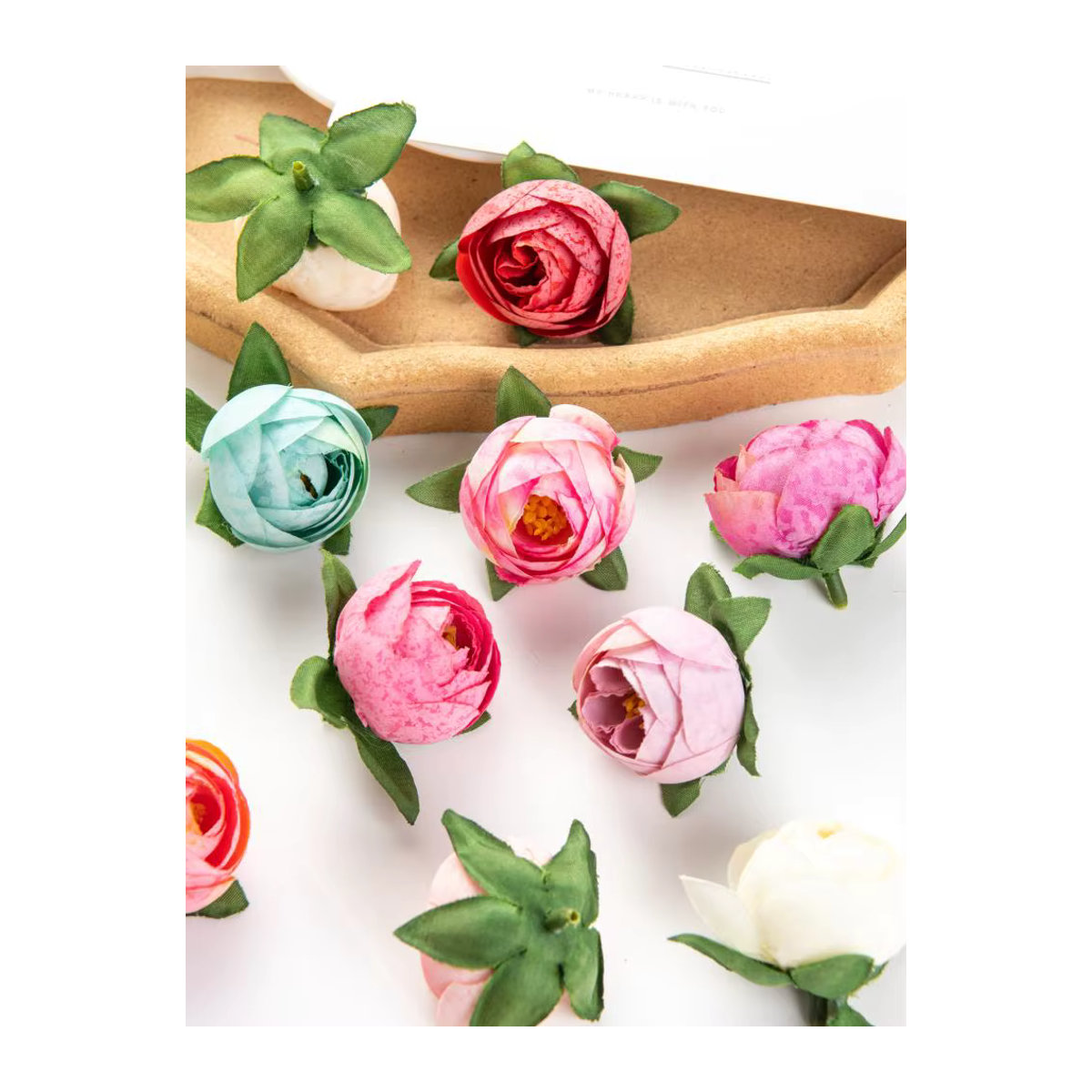 ZQCY Künstliche Tee-Rosenknospen aus Textil in Mehrfarbig für Hochzeiten und Garten-Dekoration - Bild 7