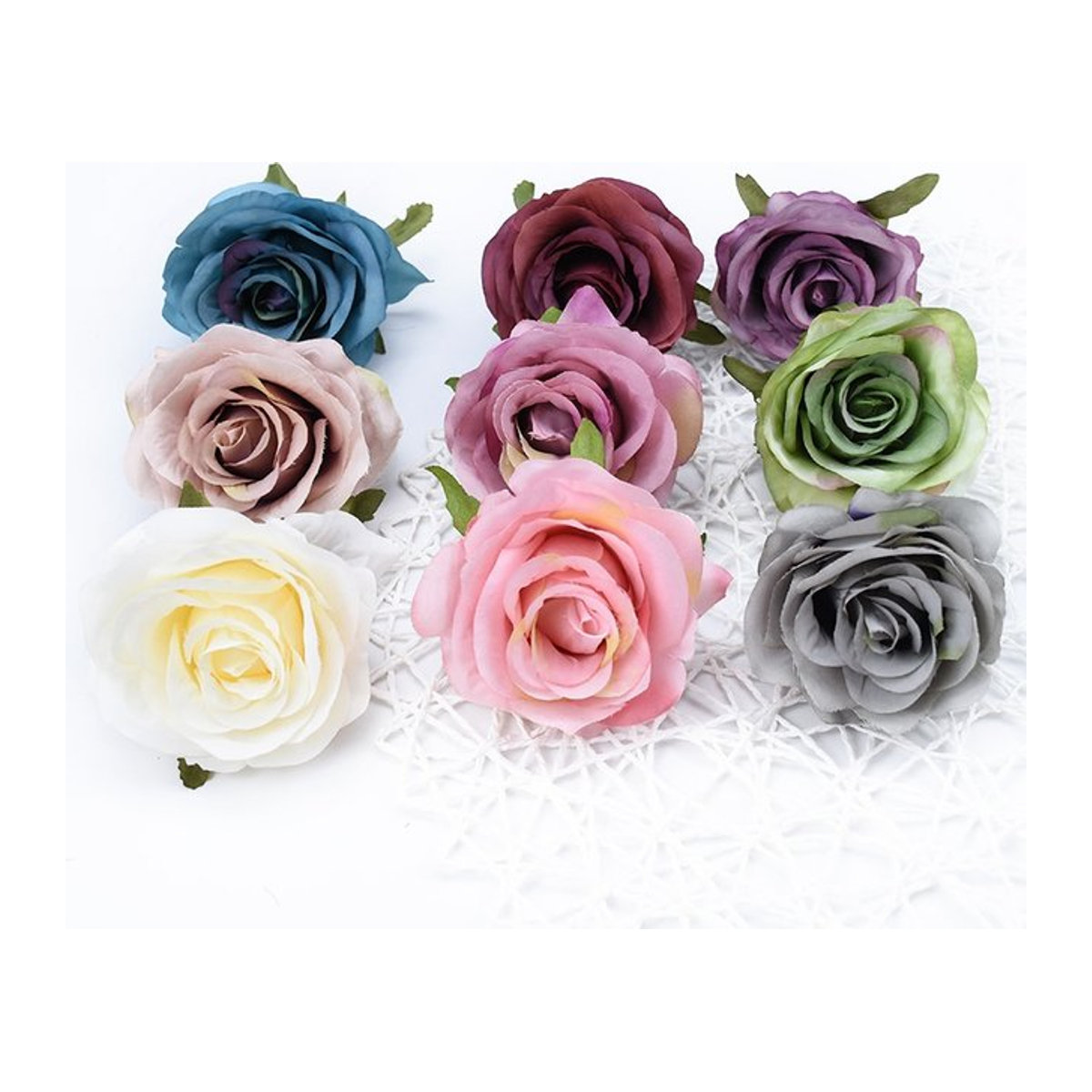ZQCY Künstlicher Blumenkranz aus Textil mit Rosen in Weiß und Mehrfarbig für Hochzeitsdekoration und Vintage-Wandgestaltung - Bild 1