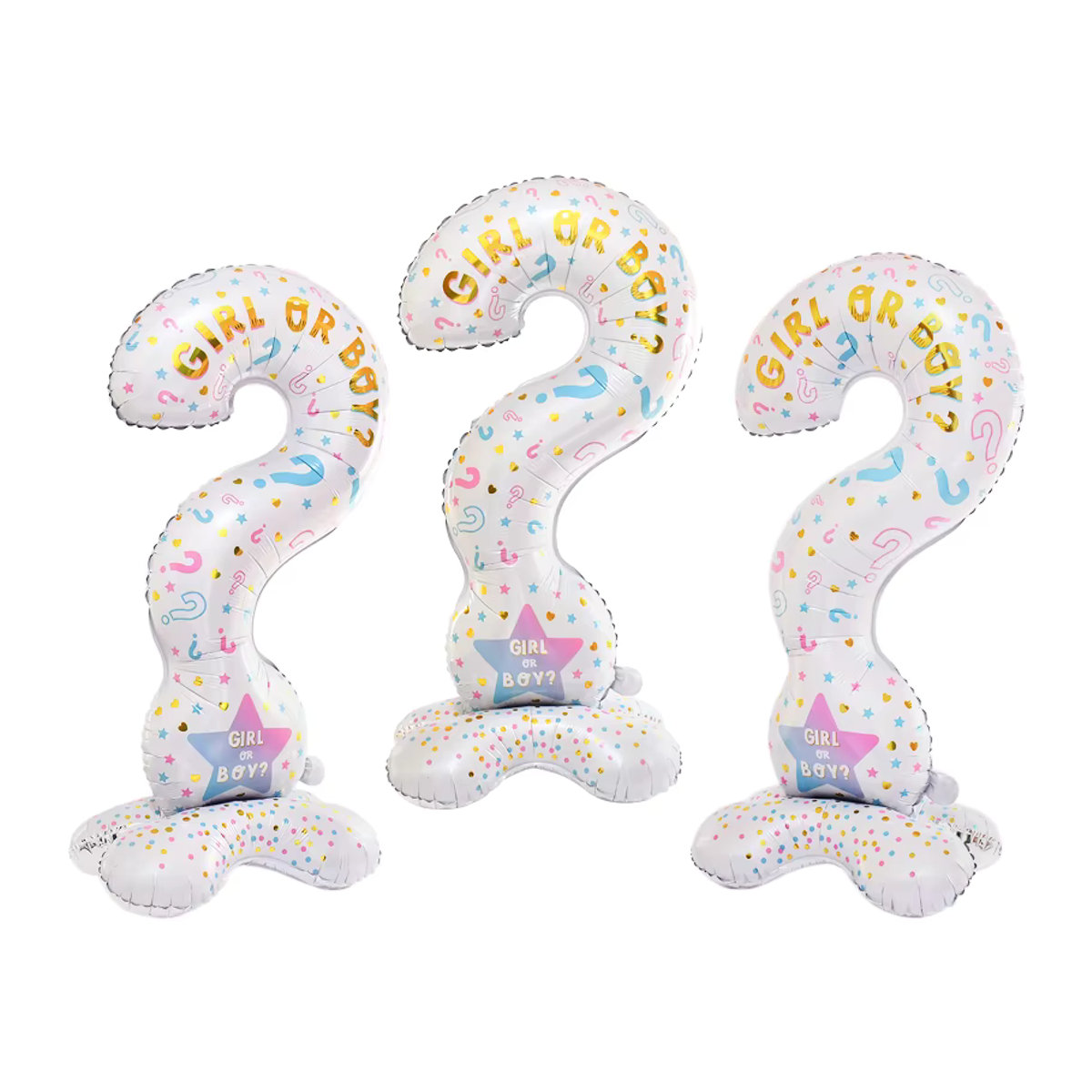 ZQNYCY Babyparty Dekoration Set mit Luftballons und Fransenvorhang zur Geschlechtsenthüllung, mehrfarbig - Bild 2