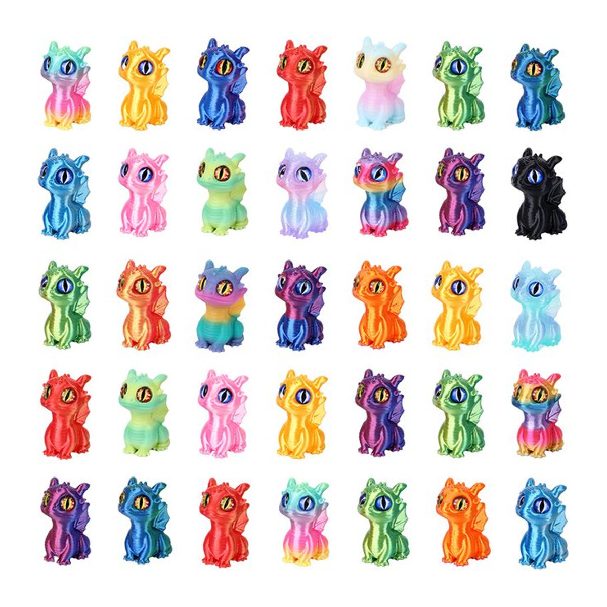 ZQNYCY Drachenornamente aus Kunststoff, mehrfarbig, 5 oder 20 Stück als Tischdekoration und Gastgeschenk für Kinder - Bild 1