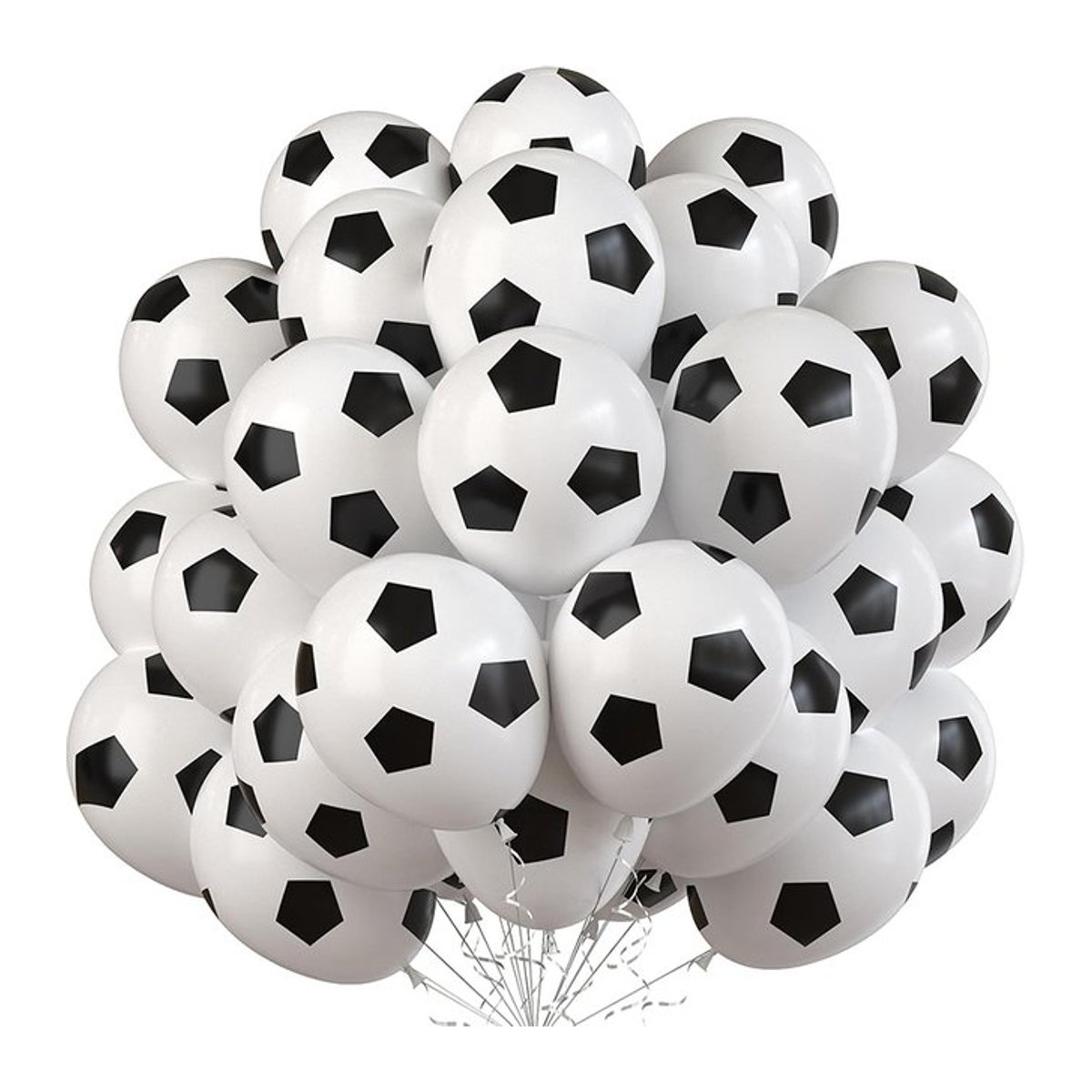 ZQNYCY Fußball Latex Ballons für Kinder Geburtstag Party Dekoration Weiß - Bild 1