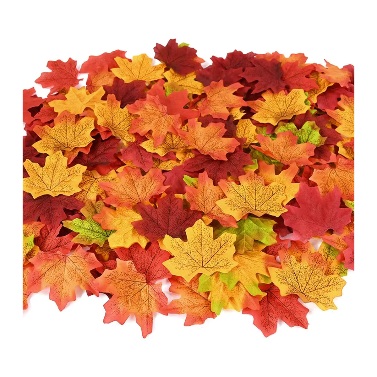 ZQNYCY Künstliche Ahornblätter aus Textil in Mehrfarbig für Herbst Dekoration, Thanksgiving, Halloween und Hochzeiten (100 Stück) - Bild 6