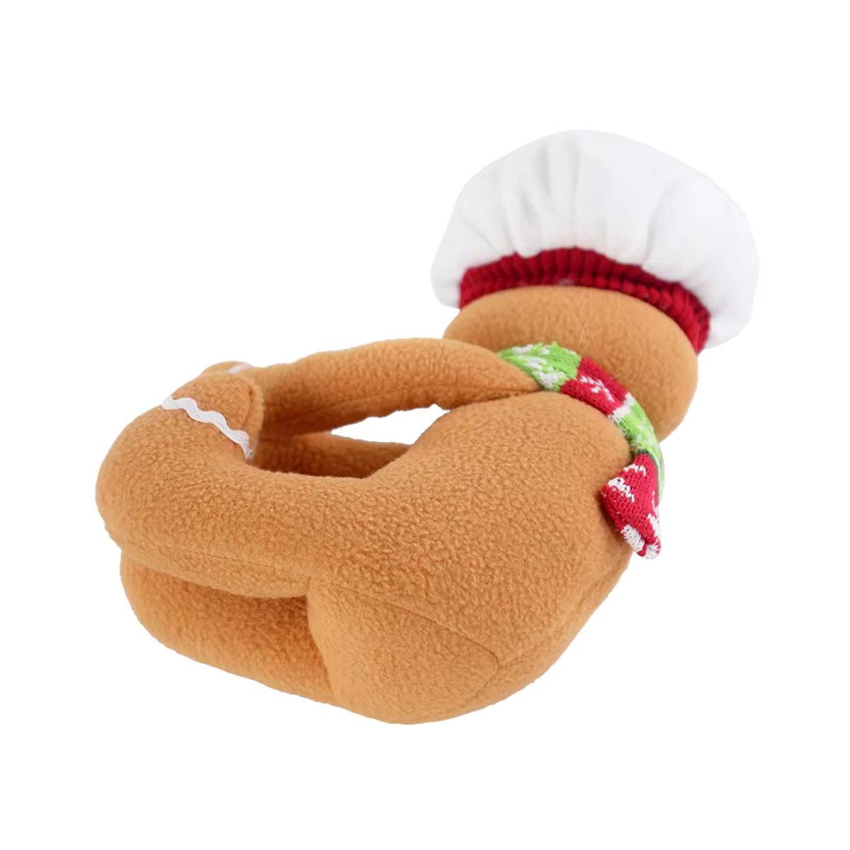 ZQNYCY Lebkuchenmann Weihnachtsbaumspitze aus Textil in Braun als hängende Figur zur Weihnachtsdekoration - Bild 6