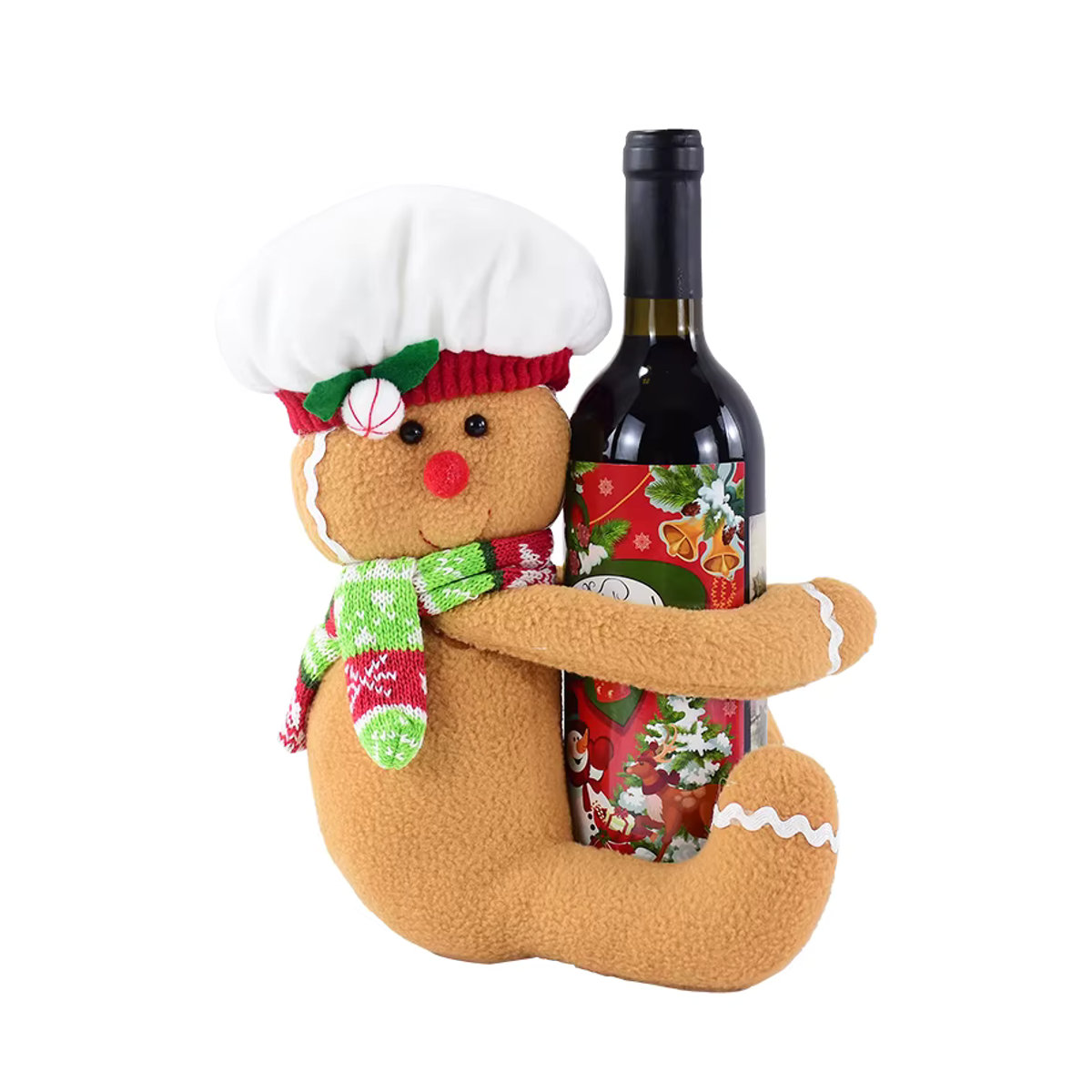 ZQNYCY Lebkuchenmann Weihnachtsbaumspitze aus Textil in Braun als hängende Figur zur Weihnachtsdekoration - Bild 7