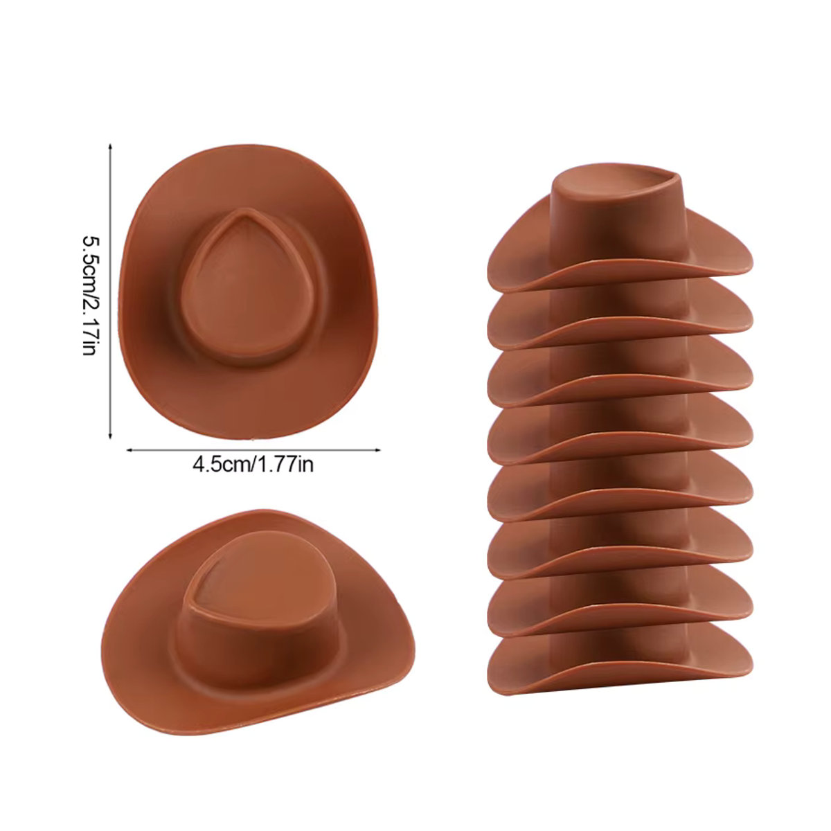 ZQNYCY Mini Cowboy Hüte aus Kunststoff als DIY Flaschen- und Cupcake-Topper für Hochzeit, Geburtstag und Western-Themen in Pink und Mehrfarbig - Bild 4
