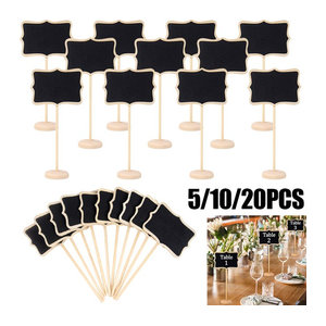 ZQNYCY Mini-Tafelschild aus Holz in Schwarz als stehende Nachrichtentafel für Hochzeit, Geburtstag und Party-Tischdekoration