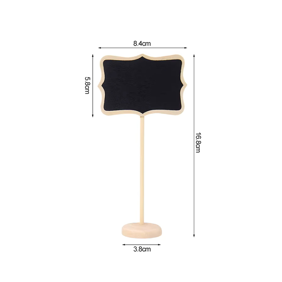 ZQNYCY Mini-Tafelschild aus Holz in Schwarz als stehende Nachrichtentafel für Hochzeit, Geburtstag und Party-Tischdekoration - Bild 4