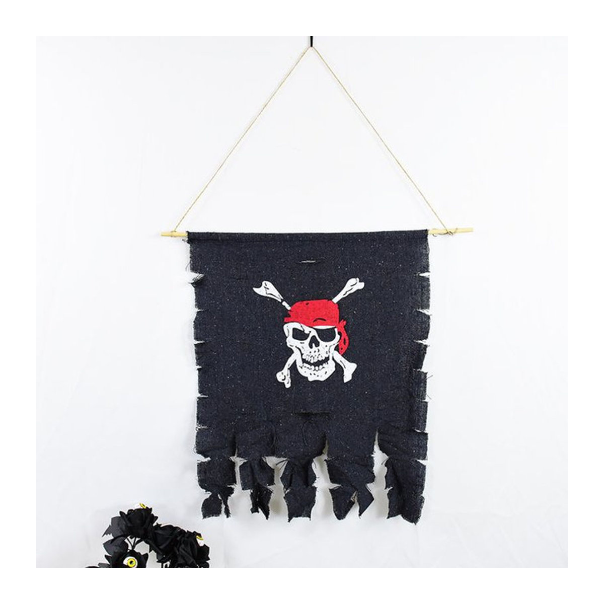 ZQNYCY Piraten Hängende Flagge Dekoration in Schwarz für Kindergeburtstag und Halloween - Bild 1