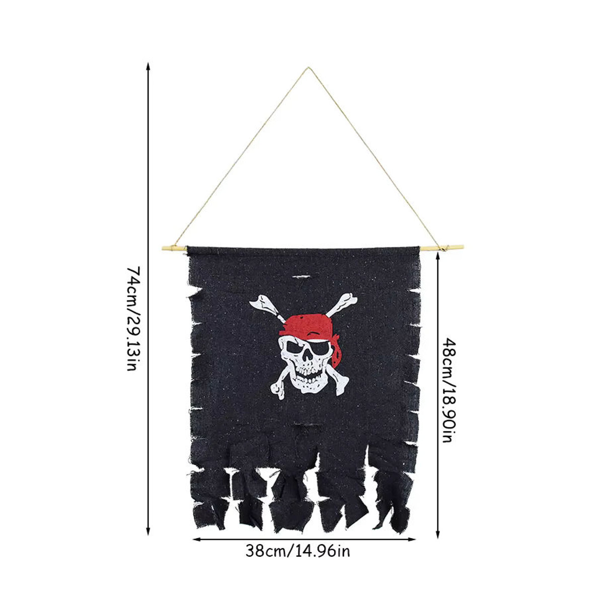 ZQNYCY Piraten Hängende Flagge Dekoration in Schwarz für Kindergeburtstag und Halloween - Bild 6