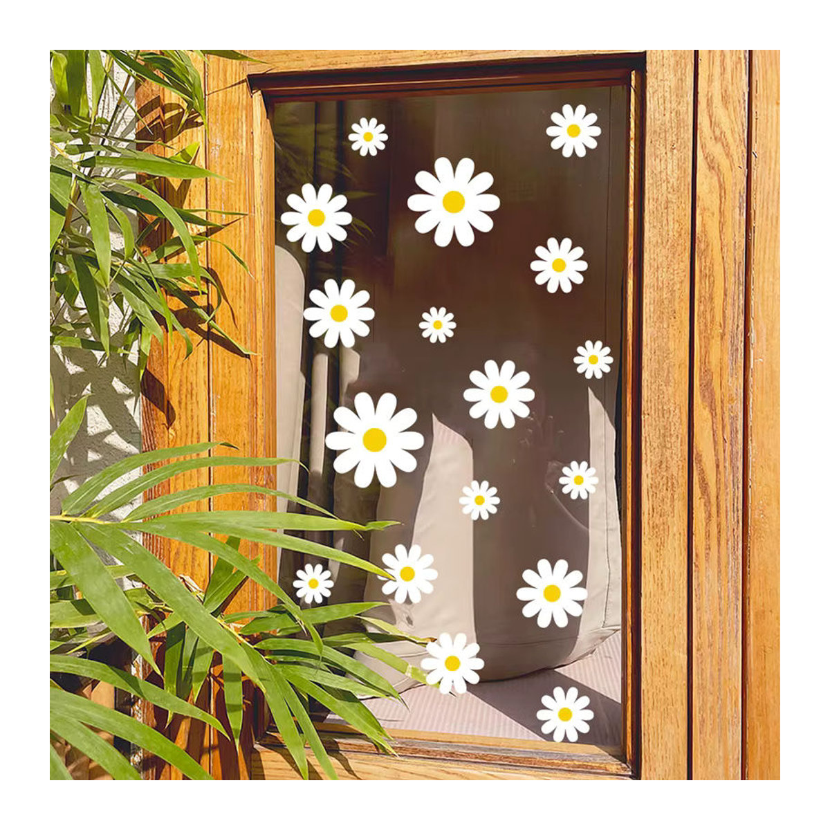 ZQNYCY Wandtattoo Gänseblümchen in Weiß aus PVC für Kinderzimmer und Wohnzimmer als florale Wanddekoration - Bild 2