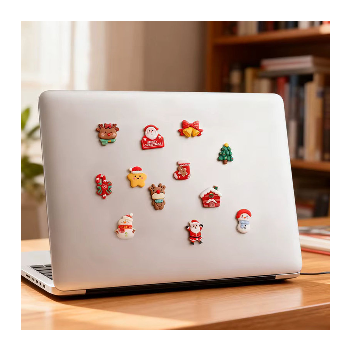 ZQNYCY Weihnachts Kühlschrankmagnete aus Kunstharz mit Cartoon-Motiven wie Weihnachtsmann und Schneemann, mehrfarbig, 10-50 Stück Set - Bild 3