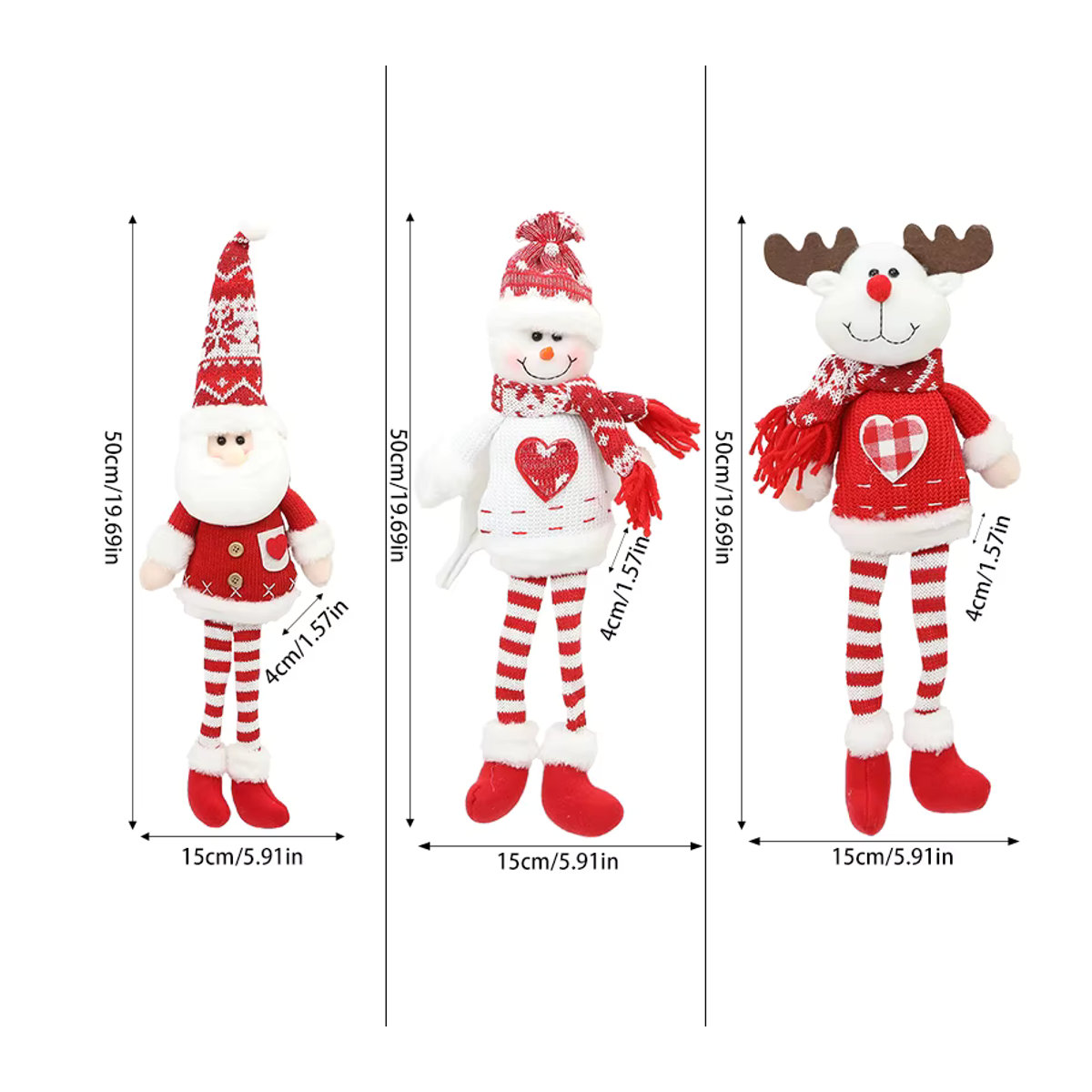ZQNYCY Weihnachtsvorhang aus Textil mit Elch, Weihnachtsmann und Schneemann in Weiß - Bild 2