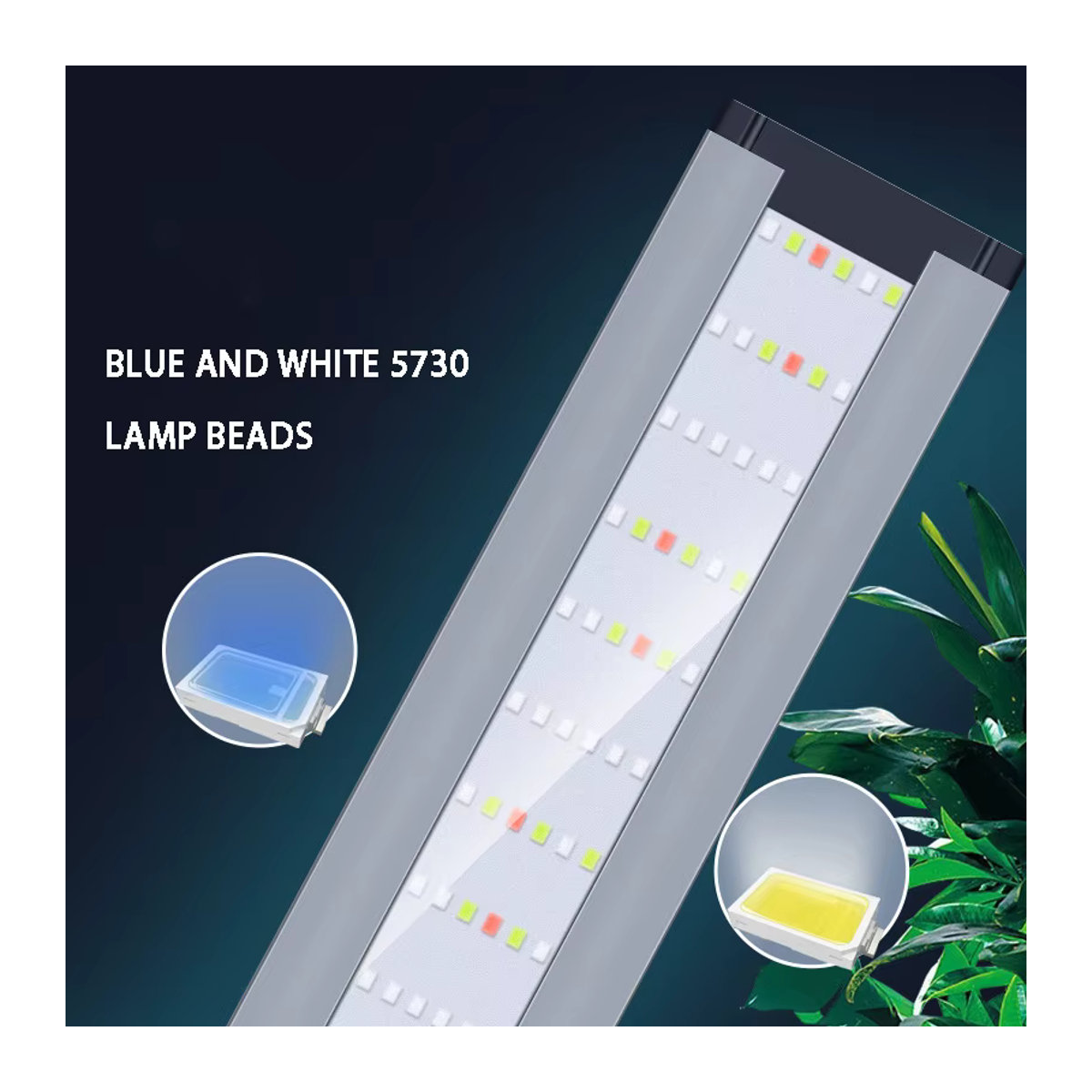 ZRDR Aquarium LED Licht aus Aluminiumlegierung für Wasserpflanzen in minimalistischem Design - Bild 2