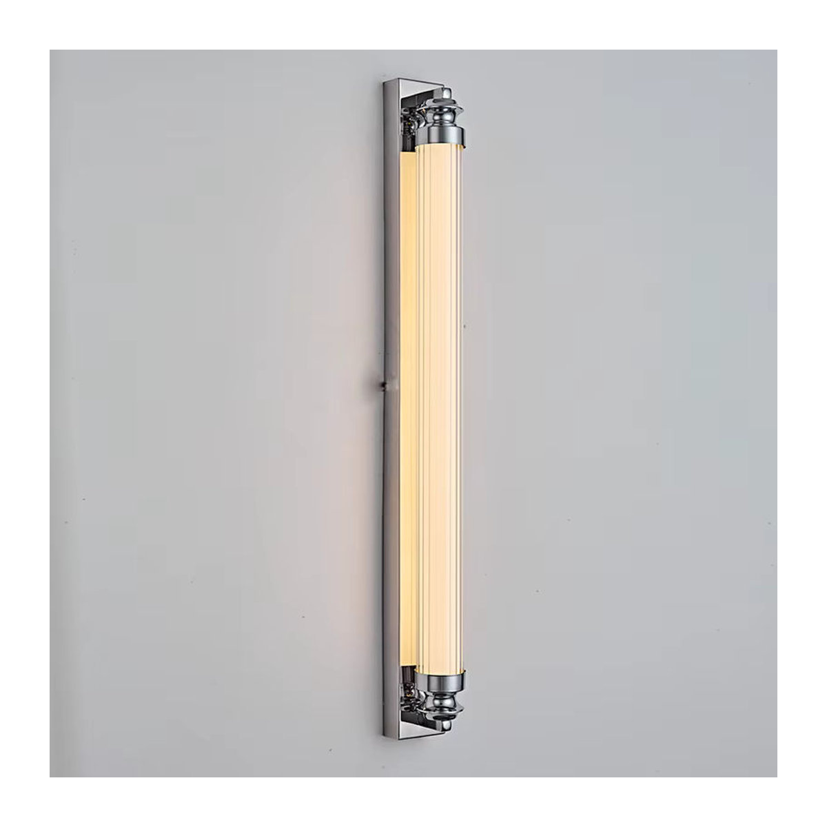 ZSHLZC LED-Wandleuchte aus Metall in Silber und Schwarz, minimalistisches und modernes Design für Badezimmer und Flur - Bild 1