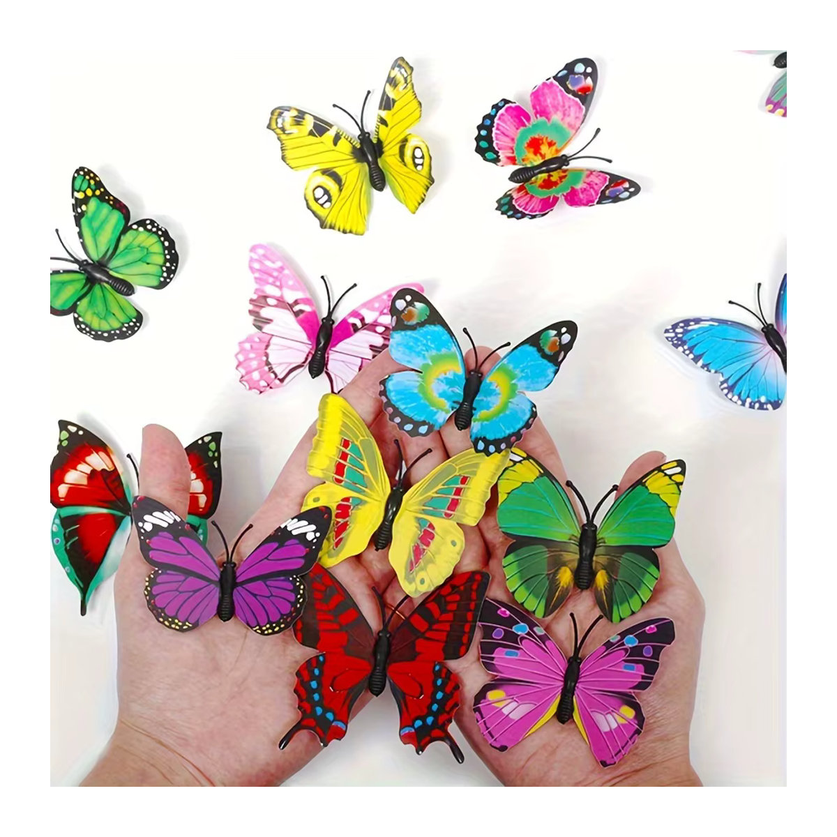 ZSY Mini Schmetterling Magnetische Kühlschrank Aufkleber, 12er Paket, Mehrfarbig, Kunststoff - Bild 4