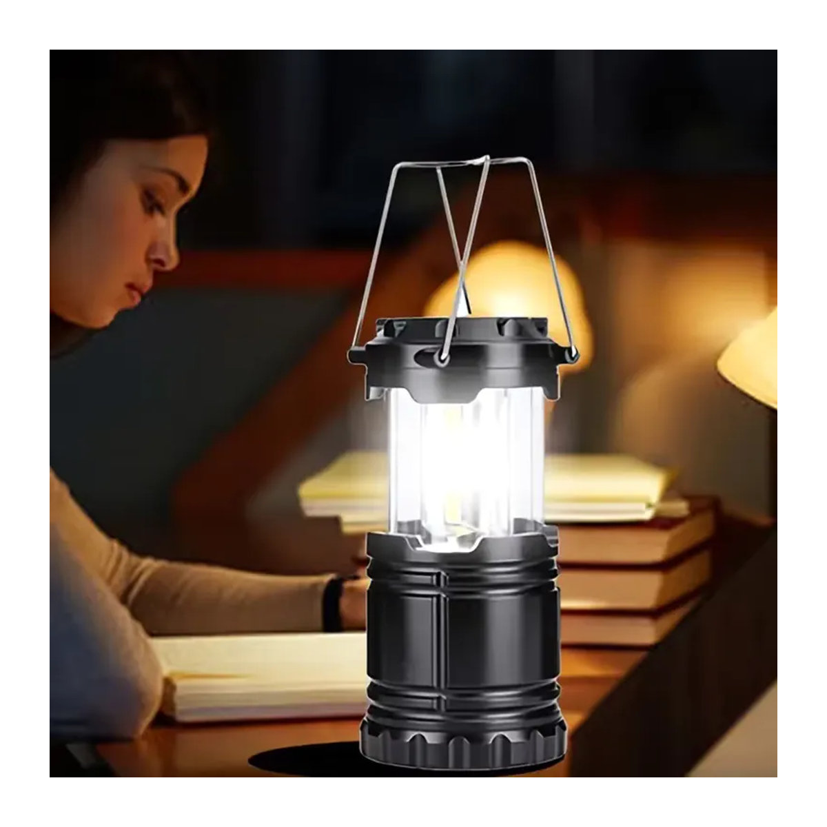 ZTree LED-Camping-Laterne, tragbare wasserdichte batteriebetriebene Lampe und zusammenklappbare Notbeleuchtung für den Außenbereich - Bild 5