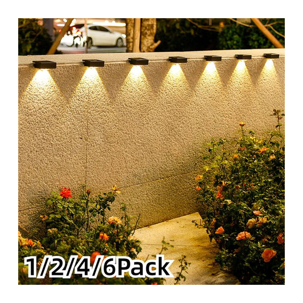 ZTree LED Solar Wegeleuchte Schwarz Minimalistisch für Garten und Terrasse im 3er Pack - Bild 1