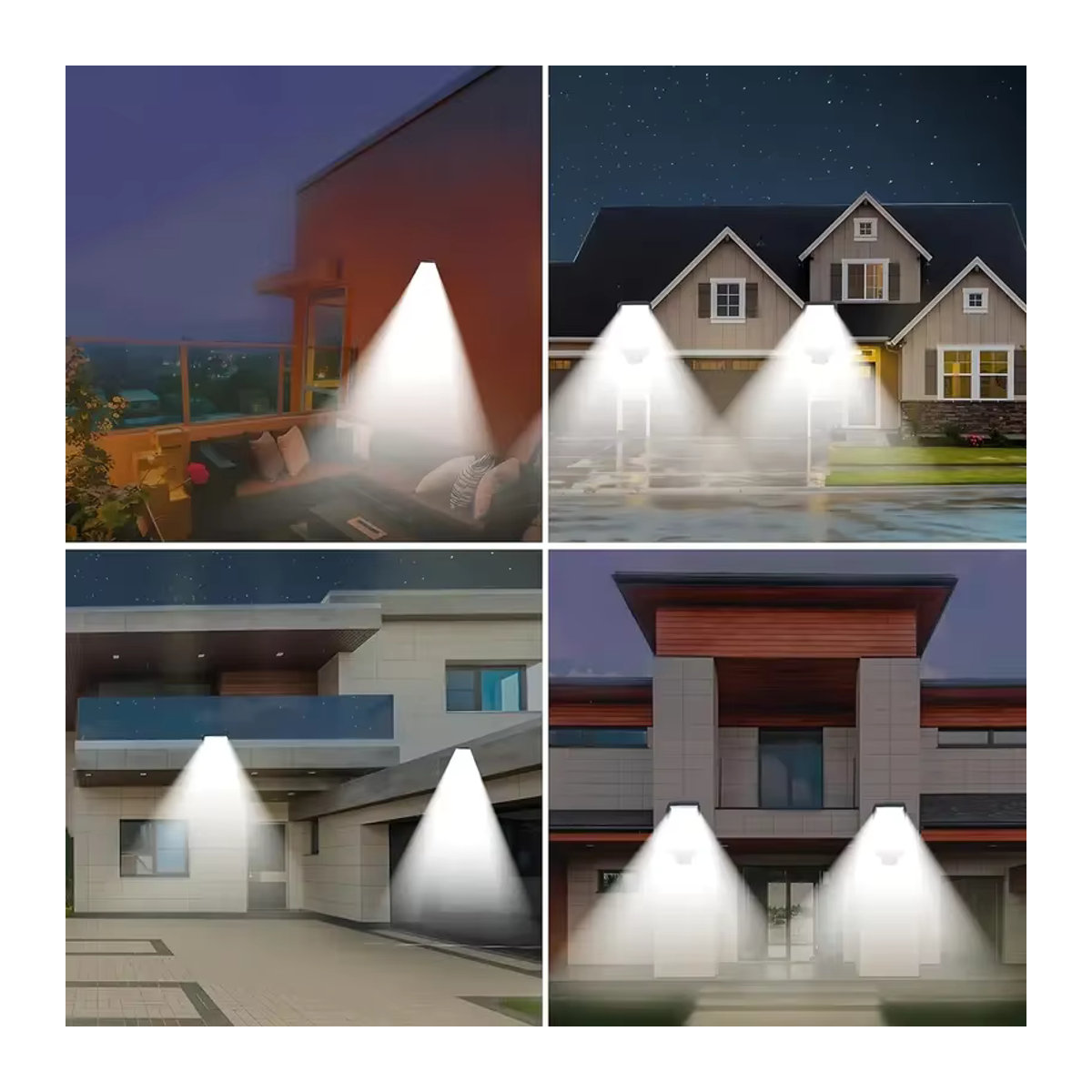 ZTree Solar-Bewegungsmelder-Leuchten mit 117 COB LEDs in Schwarz für Garten, Terrasse und Garage mit 3 Beleuchtungsmodi - Bild 5