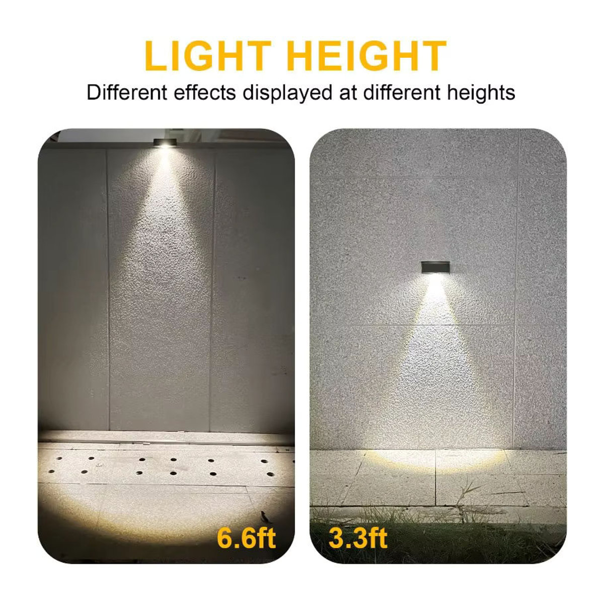 ZTree Solar-Wandleuchte LED Schwarz Minimalistisch Wasserdicht für Außenbereich Garten und Balkon - Bild 5
