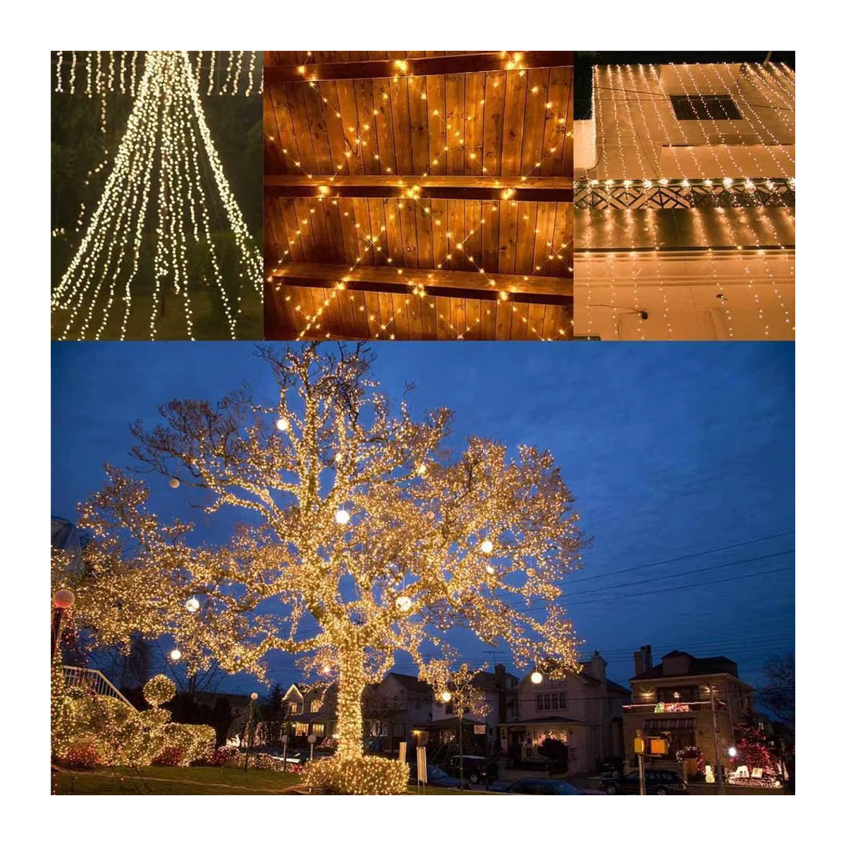 ZTree Solarleuchte Lichterkette für den Außenbereich in Weiß mit 8 Modi und wasserdichtem Design - Bild 4