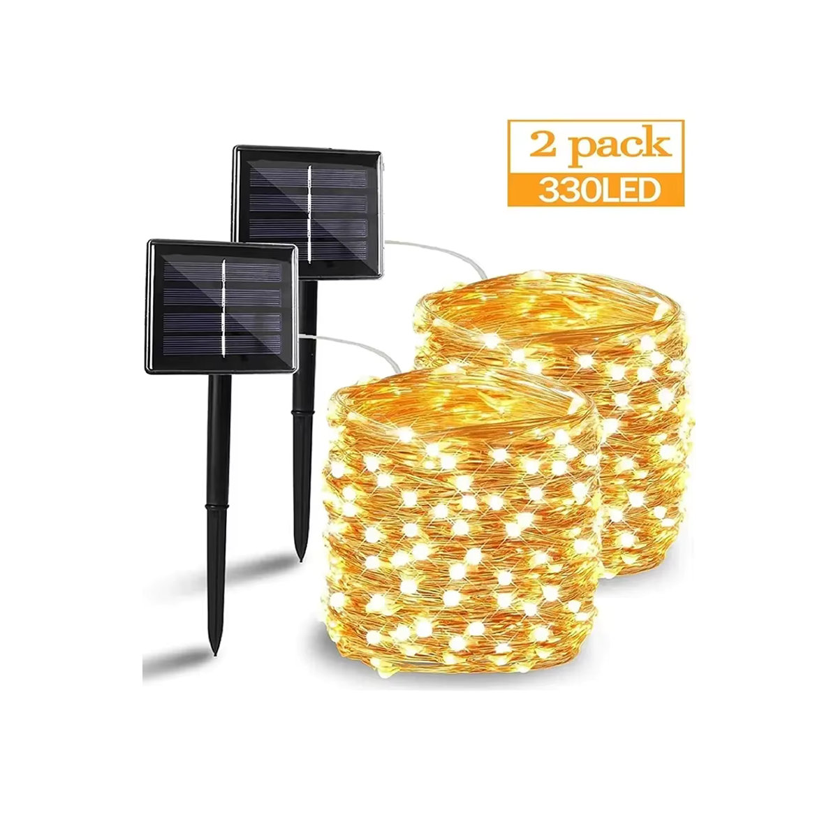 ZTree Solarleuchte Lichterkette für den Außenbereich in Weiß mit 8 Modi und wasserdichtem Design - Bild 7